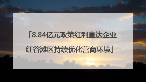 8.84亿元政策红利直达企业 红谷滩区持续优化营商环境