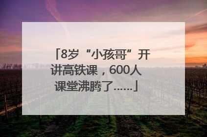 8岁“小孩哥”开讲高铁课，600人课堂沸腾了……