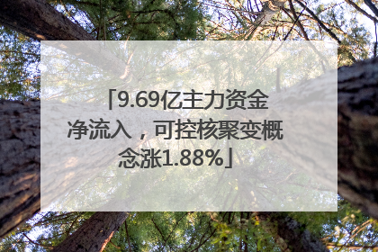 9.69亿主力资金净流入，可控核聚变概念涨1.88%