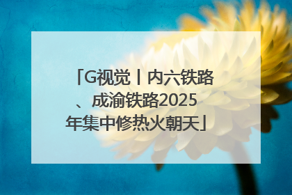G视觉丨内六铁路、成渝铁路2025年集中修热火朝天